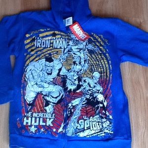 Marvel superheroes zip up hoodie